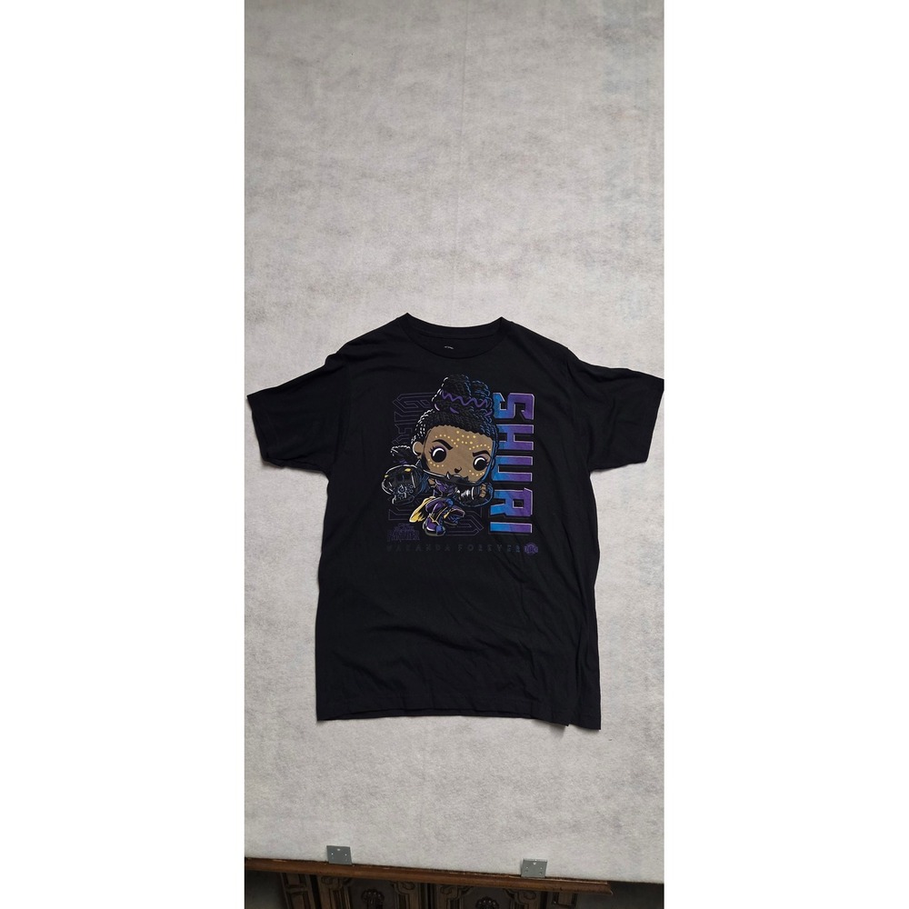 Funko Pop! Tees Marvel Black Panther Wakanda Forever Shuri Shirt Medium Black